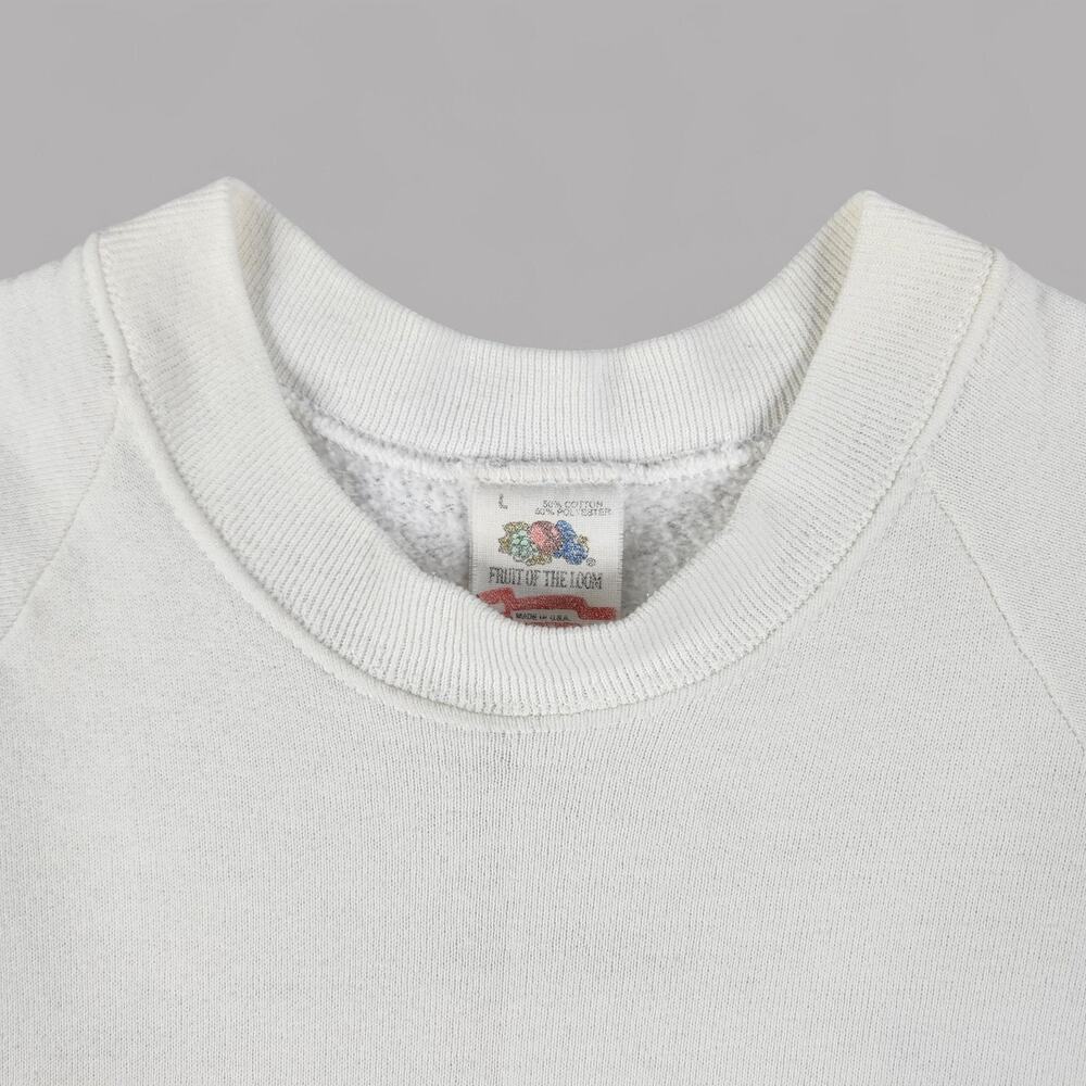 VTG Comic Relief Sweatshirt Adult L White USA Radio City NYC 1990 Robin Williams - Picture 5 of 15